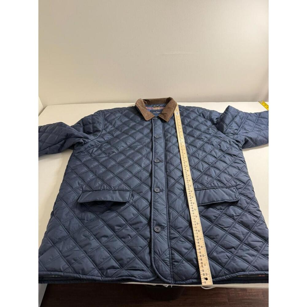 Brooks Brothers Paddock Diamond Quilted Coat Navy Blue Size XXXL - Picture 6 of 6
